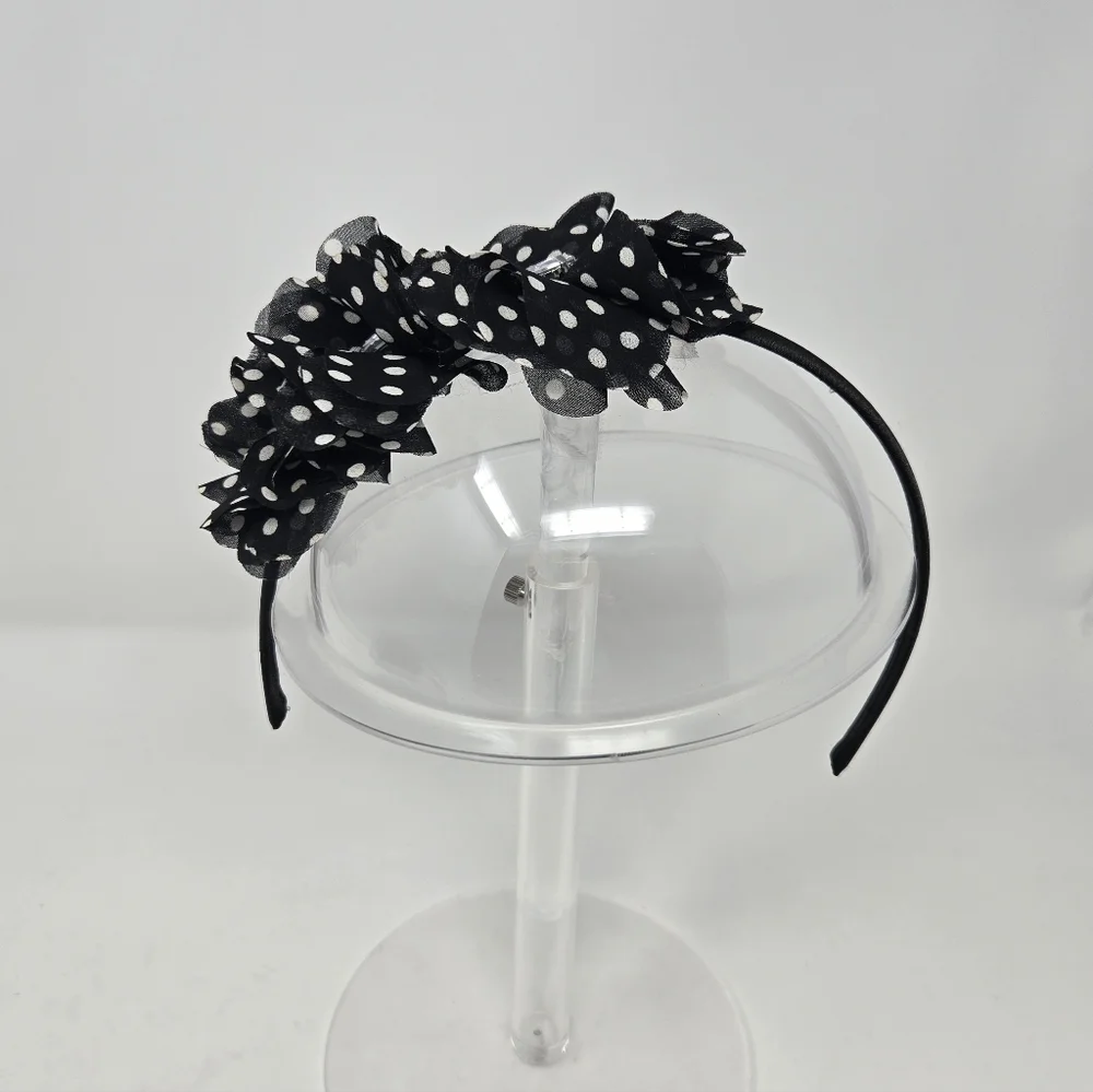 HANDMADE SET OF 4 BLACK FASCINATOR HEADBAND HAIR ACCESSORY BACHELORETTE WOMEN OS